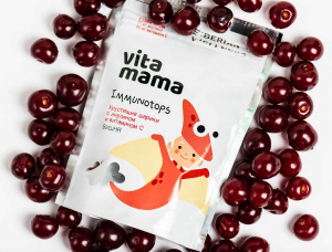 Vitamama. Immunotops, hrskave kuglice sa inulinom (višnja), 70 g